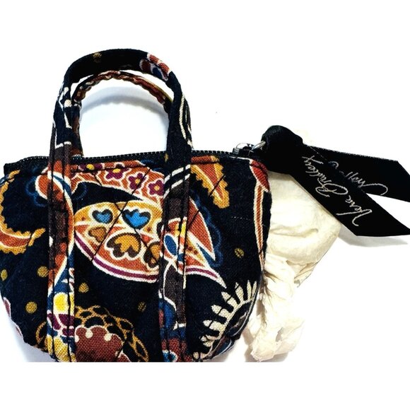 VERA BRADLEY Key Coin Purse - Retired Pattern Kensington Brown Paisley - Picture 6 of 6